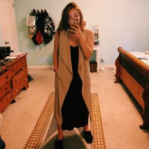 Tan maxi vest